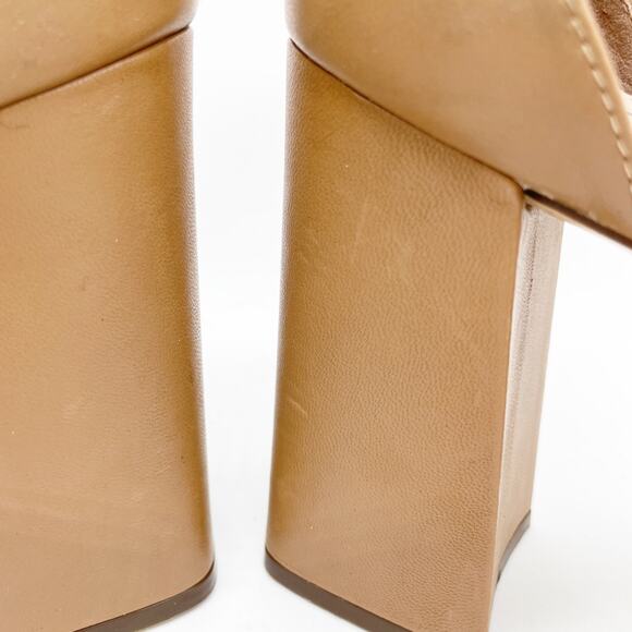 27Edit Naturalizer Women's Jae Buckle Open Toe Heels Platform Sandals Tan 11M - Picture 8 of 12